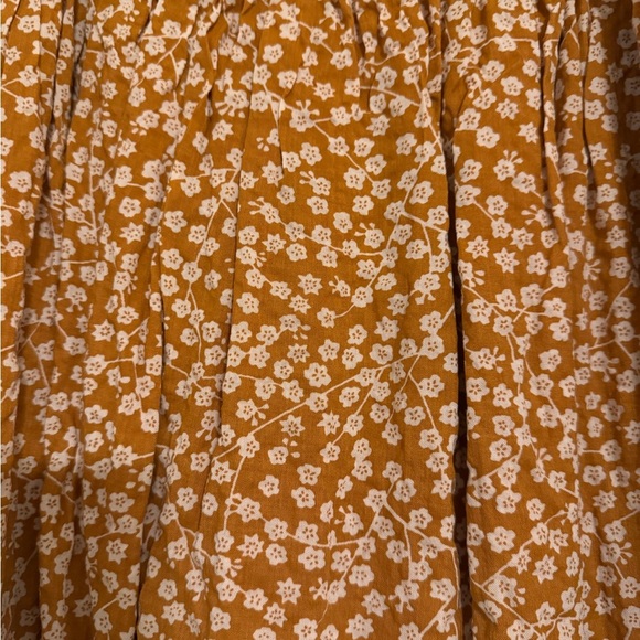 Pink Lily Sweetheart Neck Ruched Back Puff Sleeve Burnt Orange Floral Dresss - Picture 8 of 9